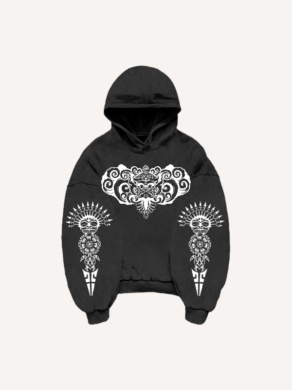 Retro God of Wealth Totem Sweatshirt