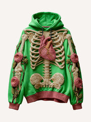 High-definition printed comfort sweatshirt with imitation knit technology