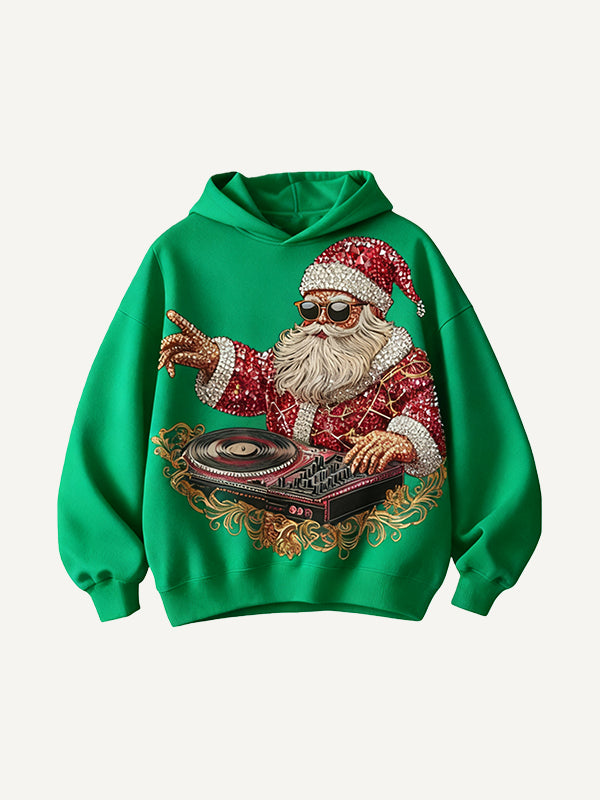 Santa Claus DJ sings passionately for you Hoodie