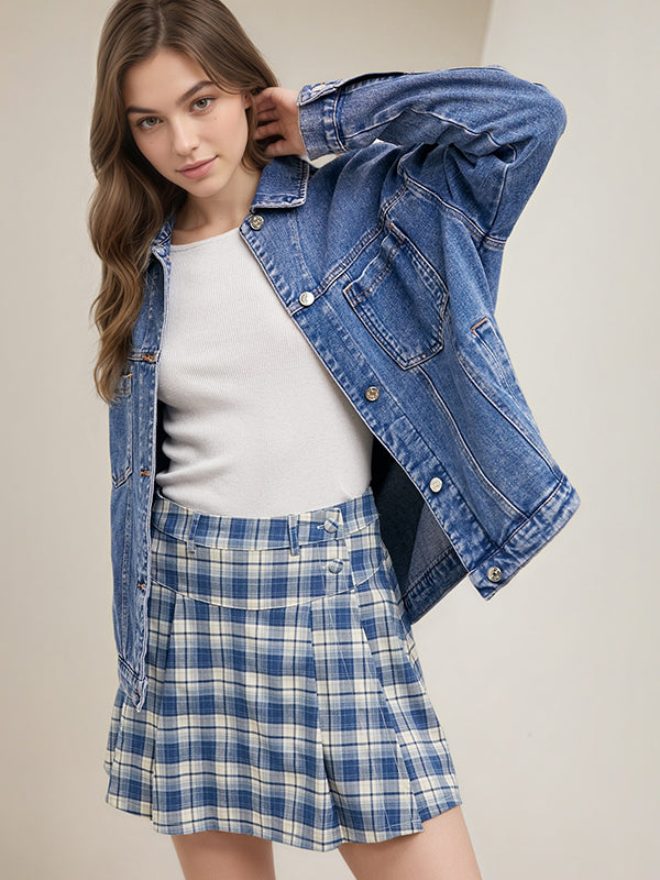 Celebrity-endorsed washed denim jacket for all seasons