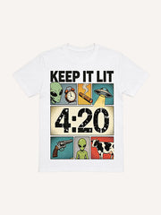 420 Theme Personality Print Short Sleeve