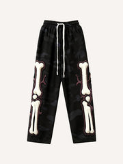 Two-tone skull cool goddess high-definition printed trousers