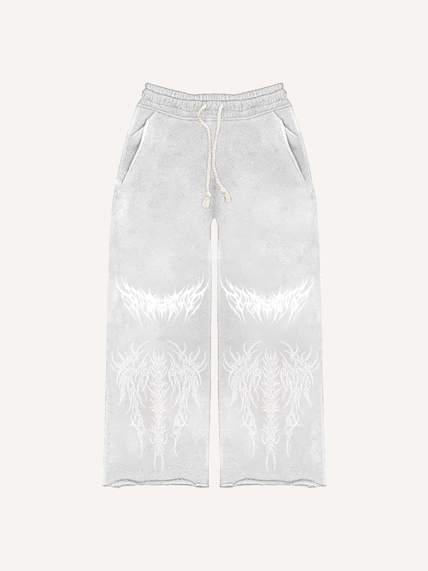 Retro dark style printed double-sided Pants