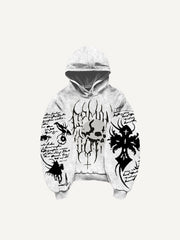 Artist painted Hell Skull Sweatshirt