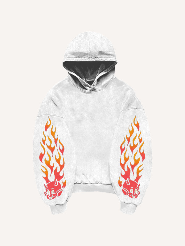 Comfortable gourmet character tattoo print sweatshirt