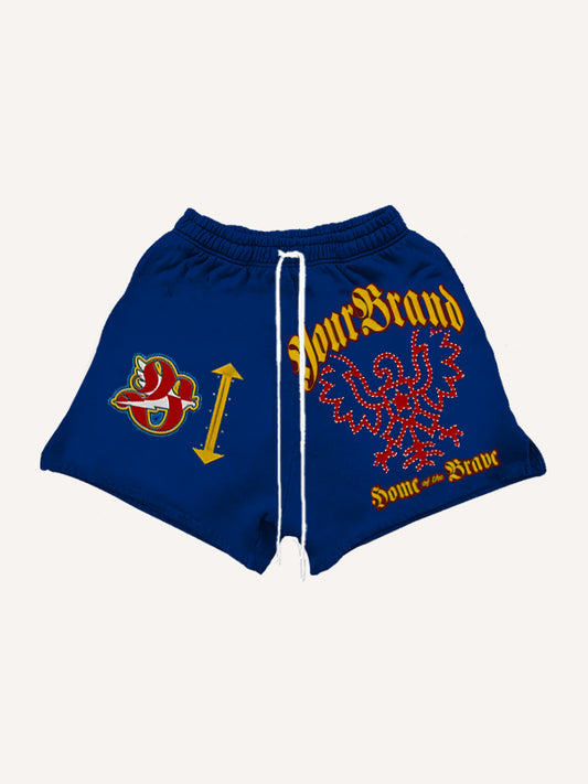 Vintage Cardigan Double Patch Baseball Shorts