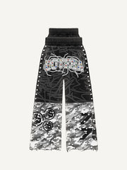 Stylish and stylish patchwork trousers