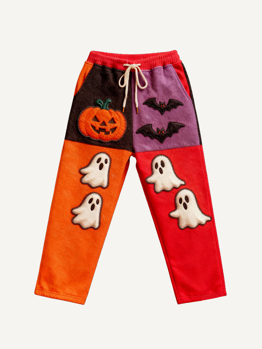 Pumpkin Head Cute Ghost Drawstring Pants