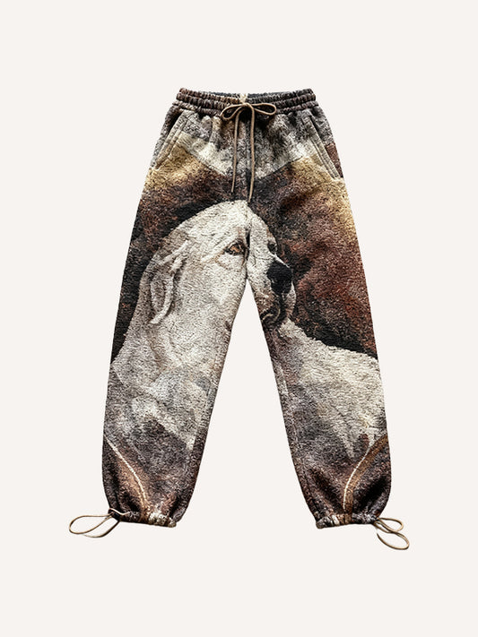 Towel Texture Cute Puppy Hooded Pants