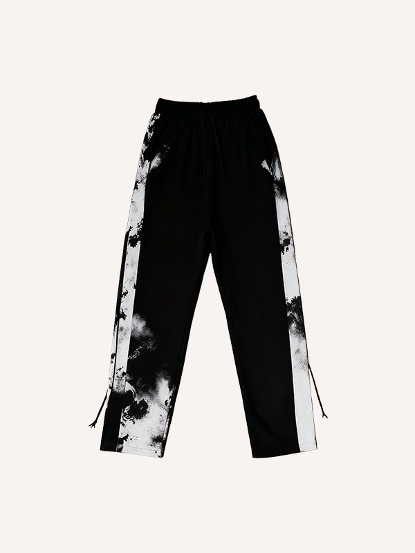Peace Dove Print Tie-Dye Comfortable Loose Trousers