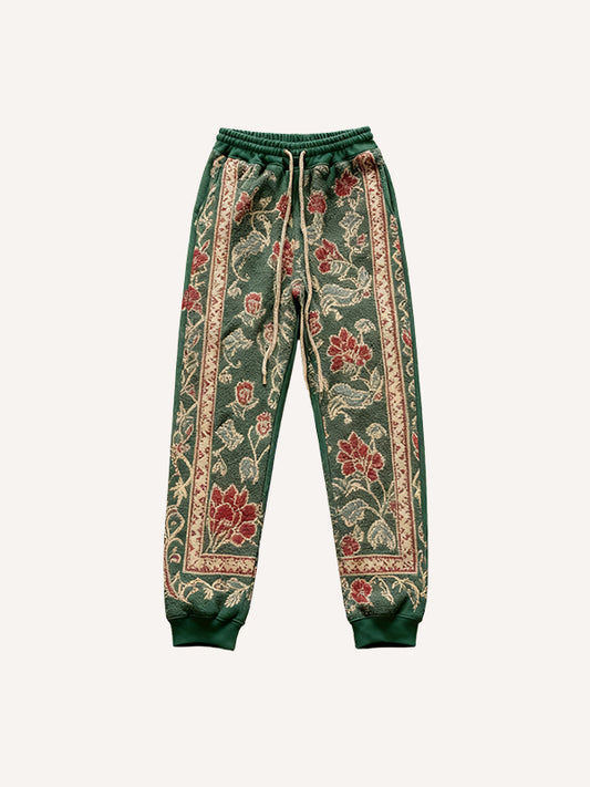 Towel texture hand-painted design newspaper sweatpants
