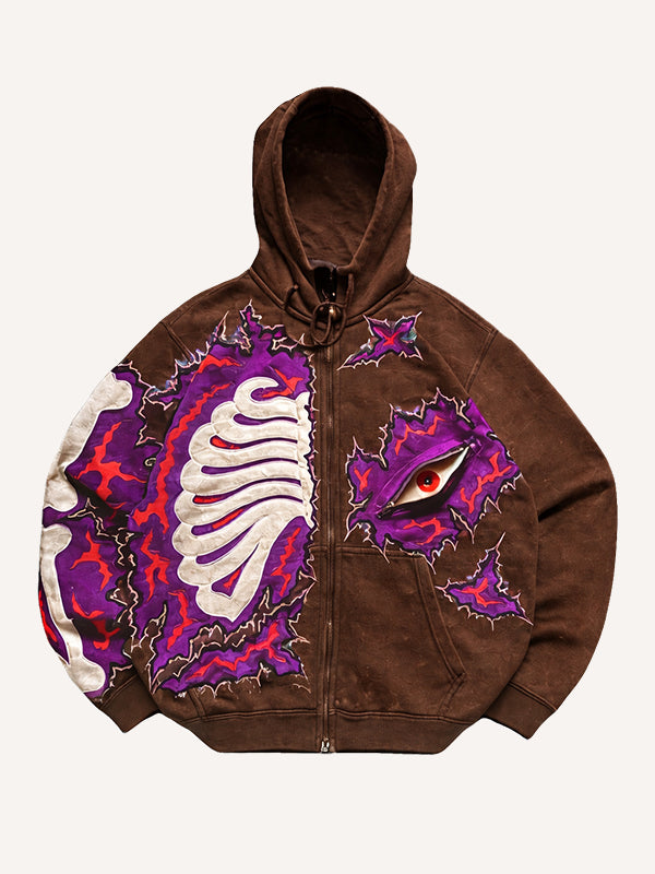 Hand-stitched Dark Eyes Handsome Sweatshirt