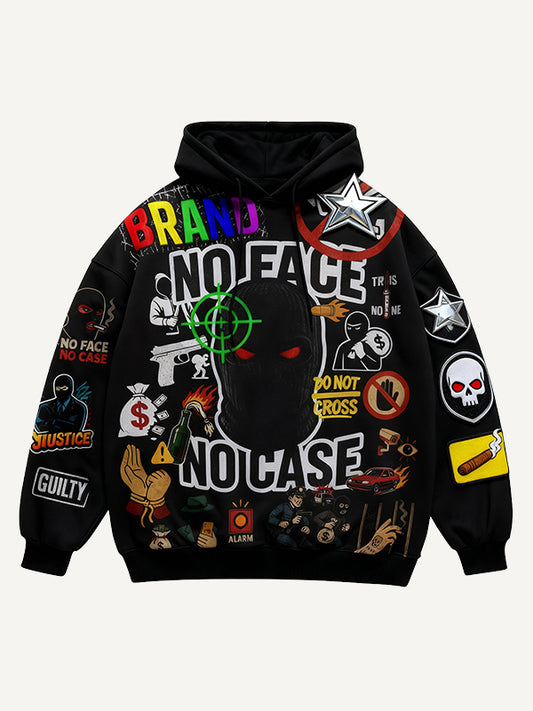 The masked man is not necessarily a superman hooded loose sweatshirt