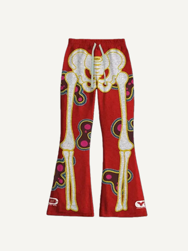 Classic textured gradient skull warehouse pants