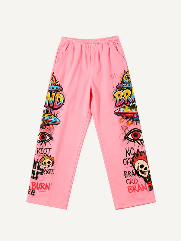 Invincible Monster Battle Warm Printed Pants
