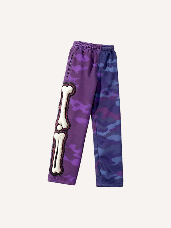 Two-tone skull cool goddess high-definition printed trousers