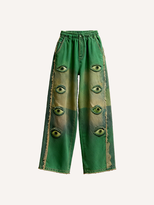 Did the vintage-style alien monster scare you Hooded trousers