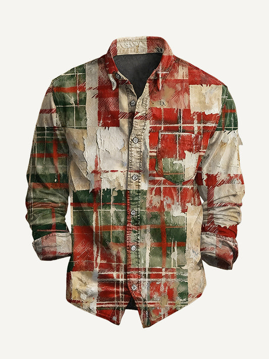 A plaid shirt with a strong retro Christmas feel as a gift