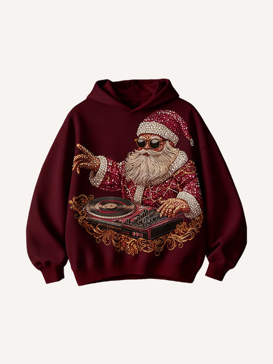 Santa Claus DJ sings passionately for you Hoodie