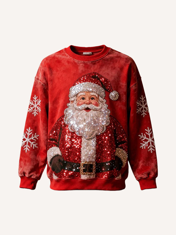 A majestic yet adorable Santa Claus crew neck sweatshirt