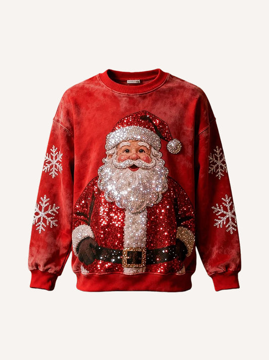 A majestic yet adorable Santa Claus crew neck sweatshirt