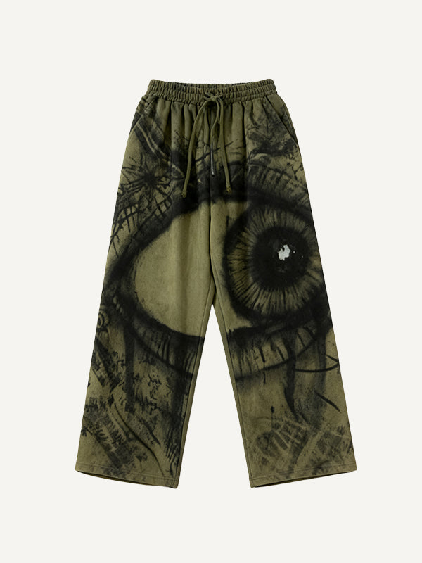 Devil is Eye High-End Hand-Painted Retro 1987 Pants