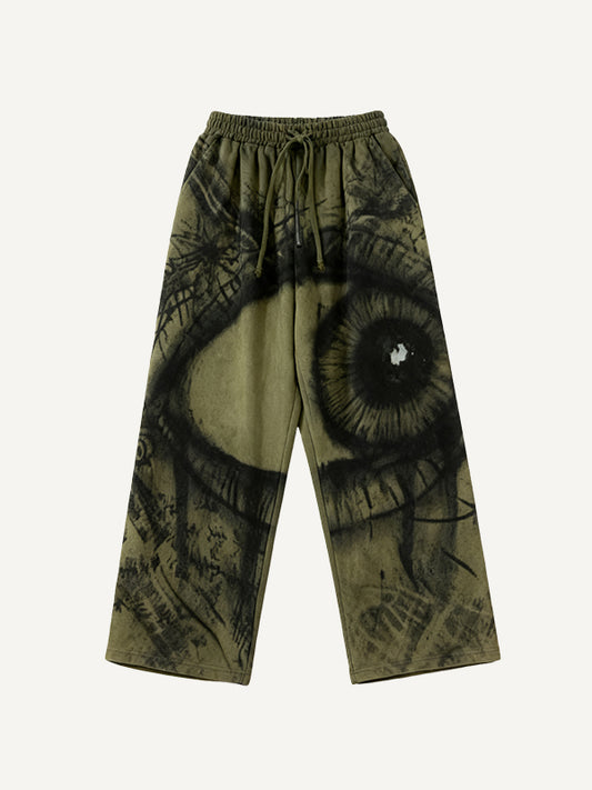 Devil is Eye High-End Hand-Painted Retro 1987 Pants