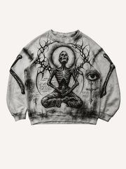 Meditation on the Meaning of Heaven in Hell Crew Neck Sweatshirt
