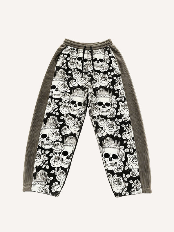 They are all quirky skull-patterned trousers