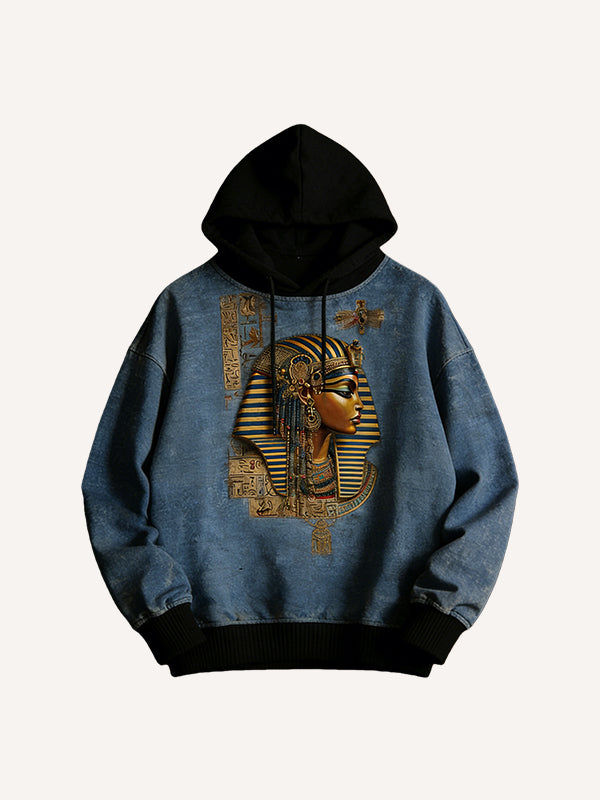 Cleopatra is Power Washed Blue Print Sweatshirt