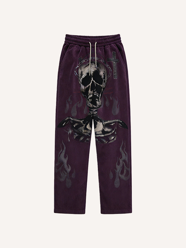 The Virgin Mary is praying for us and printing trousers