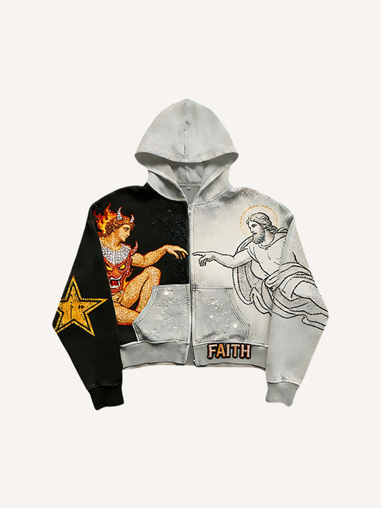 God will save everyone including those wearing devil print hoodies