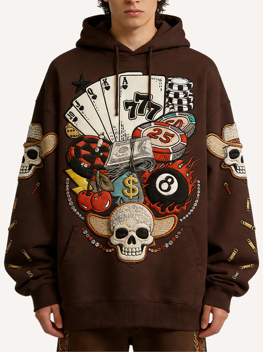Western Cowboy Lucky Draw Print Sweatshirt