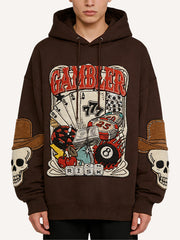 Western Cowboy Lucky Draw Print Sweatshirt 2nd Generation