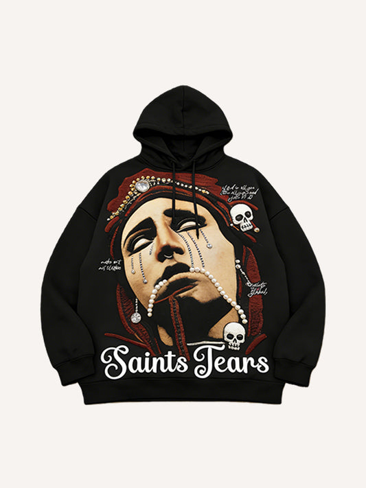 Weeping Virgin Mary Trendy Streetwear Hoodie