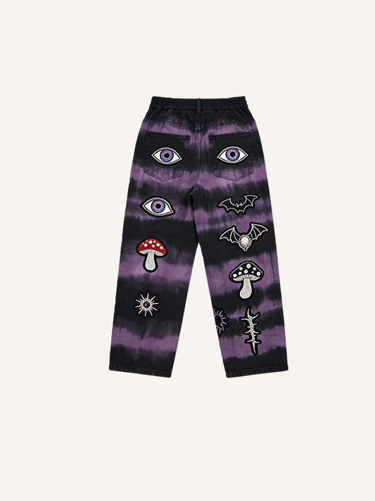 Gothic witch with double eyes long pants