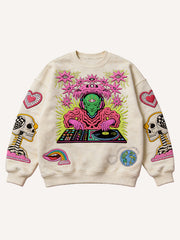 Alien Boy DJ Printed Hoodie