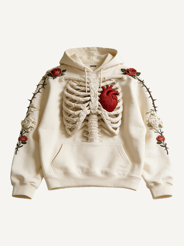 Full Of Red Hearts All For You Graphic Print Hoodie | Trendy Oversized Hooded Sweatshirt