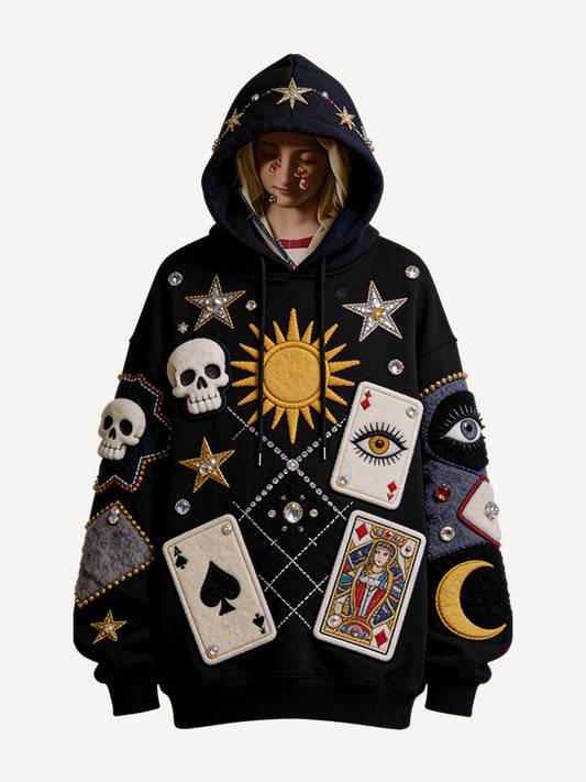 Gothic Gambler Wish You a Good Hand Hooded Sweatshirt
