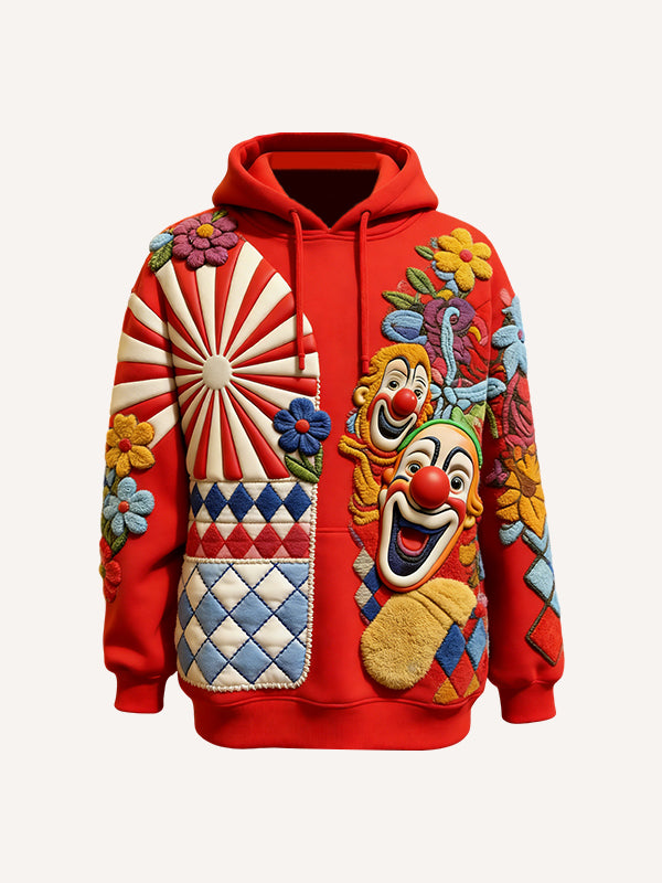 Crazy Clown Birthday Party Print Hoodie