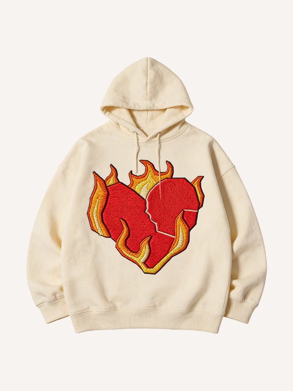 Love You Like My Heart’s On Fire Print Hoodie