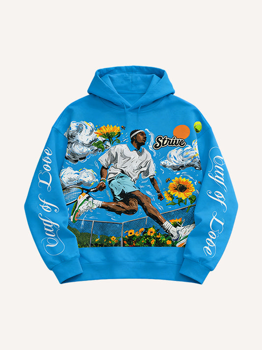 Sunlight Sports Field Oil Painting Print Sweatshirt