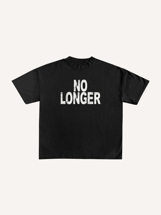 Slogan Fashion Print Crew Neck T-Shirt