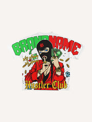 Sexy Female Bandit Masked Print T-Shirt