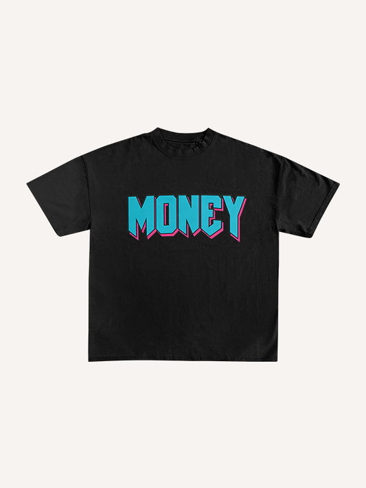 I Dont Care About Money Print T-Shirt