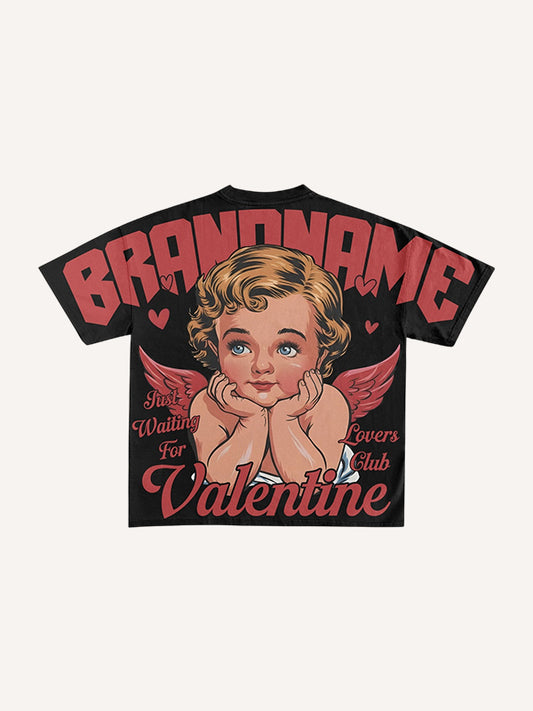 Lucky Little Angel Watching You Print T-Shirt