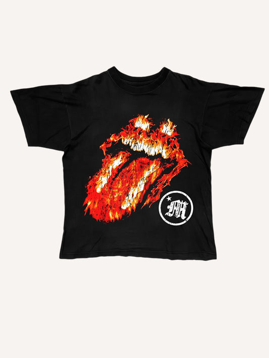 Hot Red Lips Print Short Sleeve T-Shirt