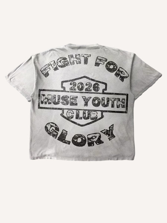 Vintage Washed Print Trendy T-Shirt