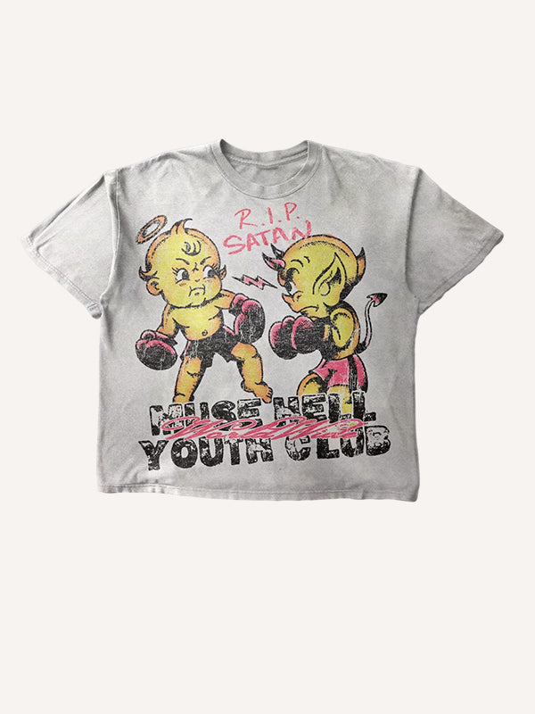 Son of God vs Son of Satan Competition Print T-Shirt