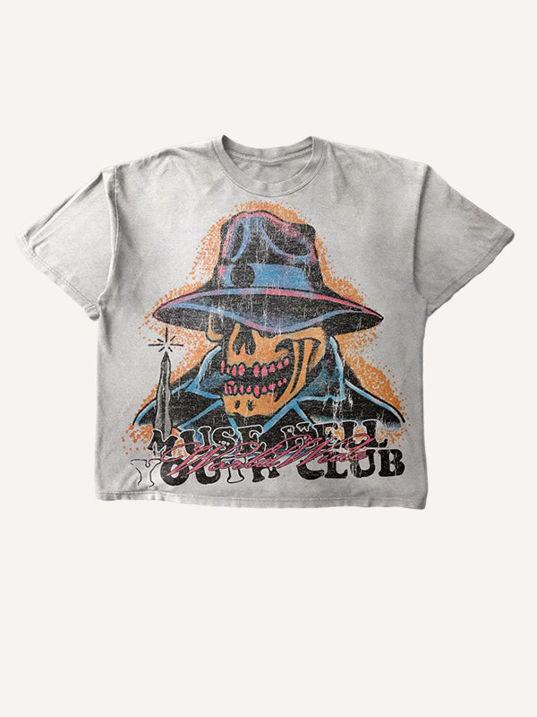 Rainy Night Ripper Personality Print T-Shirt